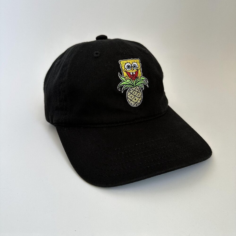 Spongebob Squarepants Nickelodeon Dad Hat Pineapple Adjustable Strap Back Black